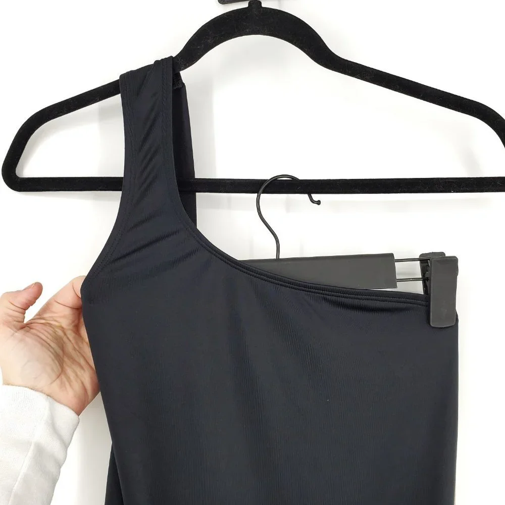 NWT‎ We Are HAH 1 4 Ur Soul One Shoulder Swimsuit Black Size Medium